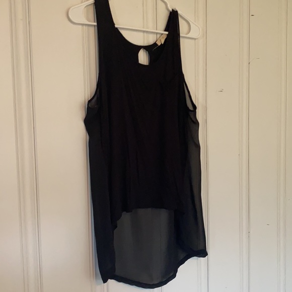 Sheer back, black tank Sz L - Picture 2 of 4